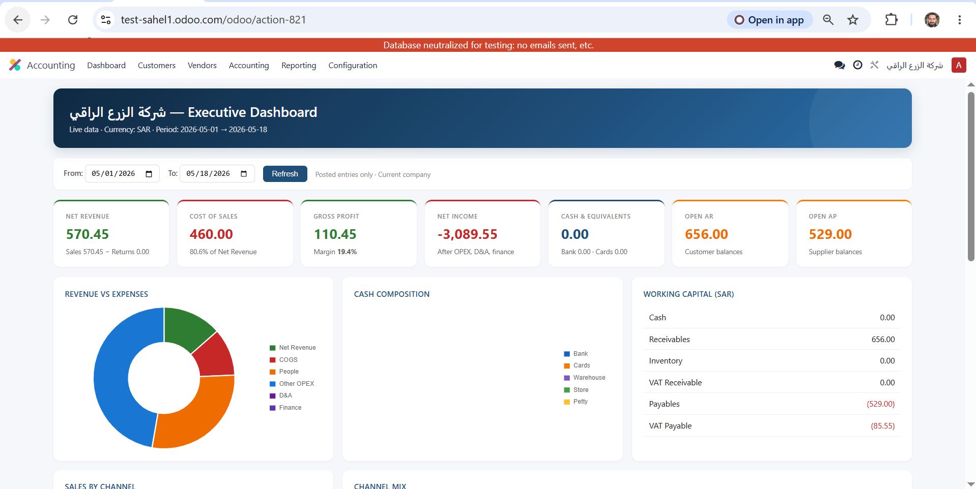 Odoo Executive Dashboard